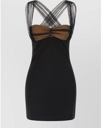 Nensi Dojaka - Draped Padded Cup Mini Dress - Lyst