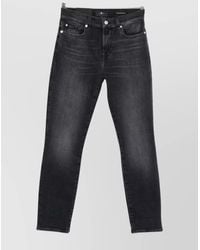 7 For All Mankind - "Faded Effect" Bootcut Jeans With Rivet Detailing - Lyst