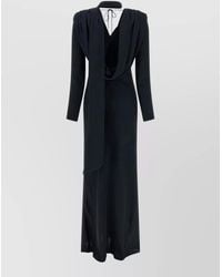 ROTATE BIRGER CHRISTENSEN - Draped Neck Tie Back Maxi Dress - Lyst