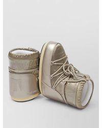 Moon Boot - Metallic Logo-Print Snow Boots - Lyst