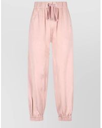 Sa Su Phi - Straight Leg Pants Elastic Waist Cuffs Pockets - Lyst