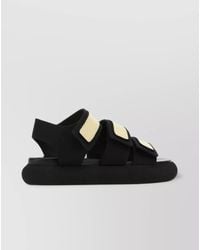 Neous - Two-Tone Fabric And Leather Sandals - Lyst