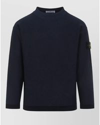 Stone Island - Cotton Sweater Long Sleeve Ribbed Trims - Lyst
