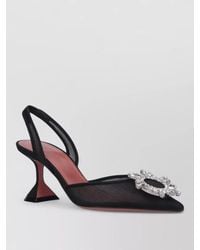 AMINA MUADDI - High Heel Pumps Mesh Pointed Toe - Lyst