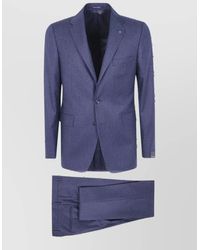 Tagliatore - Virgin Wool Single Breasted Tuxedo Jacket - Lyst