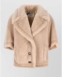 Max Mara - Alpaca Wool Silk Teddy Cape Jacket - Lyst