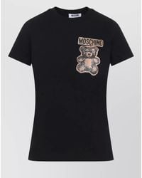 Moschino - Crew Neck Graphic Print Short Sleeve Top - Lyst