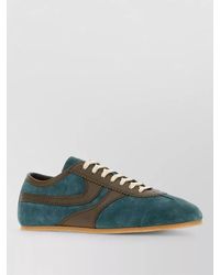Dries Van Noten - Leather And Suede Low-Top Sneakers - Lyst