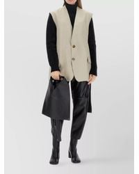 MM6 by Maison Margiela - Oversized Single-Breasted Vest - Lyst