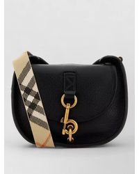Burberry - Leather Mini Messenger B Clip Crossbody Bag - Lyst