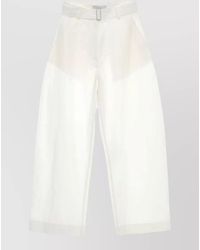 Studio Nicholson - Wide Leg Cotton Trousers Adjustable Belt - Lyst