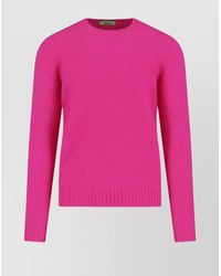 Drumohr - Soft Textured Crew Neck Long Sleeve Sweater - Lyst