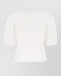 Isabel Marant - Cotton Crew Neck T Shirt Puff Sleeves - Lyst