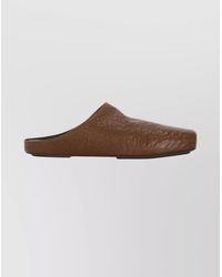 Uma Wang - Leather Slippers With Flat Sole And Squared Toe - Lyst