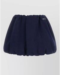DUNST - Cotton Blend Mini Skirt Elastic Waistband - Lyst