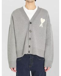 Ami Paris - Ami Cardigan De Coeur Knitwear - Lyst
