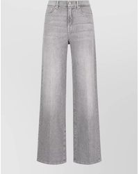 7 For All Mankind - Denim Pants Wide Leg Belt Loops Five Pockets - Lyst