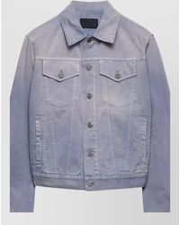 Prada - Jacket Collared Neck Long Sleeves Chest Pockets - Lyst