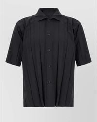Homme Plissé Issey Miyake - Pleated Relaxed-Fit Short-Sleeve Shirt - Lyst