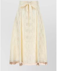 Fendi - Silk Blend A-Line Skirt - Lyst