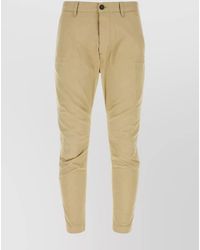 DSquared² - Cotton Mid-Rise Tapered Chino Trousers - Lyst