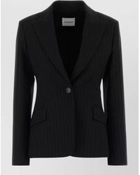ANDAMANE - Embroidered Stretch Cotton Blend Blazer - Lyst