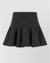 Ganni - Pinstriped Flannel Mini A-Line Skirt - Lyst