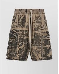 Rick Owens - Cargo Style Bermuda Shorts All Over Print - Lyst