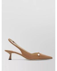 Jimmy Choo - Kitten Heel Pumps Pearl Detail Pointed Toe - Lyst