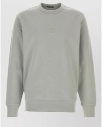 C.P. Company - Stretch Cotton Sweatshirt Ribbed Cuffs Hem - Lyst
