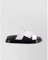 McQueen - Leather Fringe Sandals - Lyst
