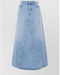 DIESEL - Raw Edges A-Line Denim Skirt - Lyst