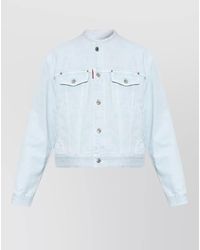 DSquared² - Denim Blazer Long Sleeves Frayed Collar Pockets - Lyst