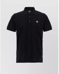 Fendi - Cotton Piqué Short-Sleeve Polo Shirt - Lyst