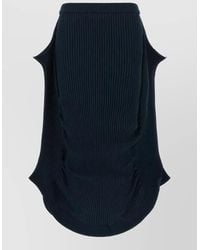 Issey Miyake - High-Waisted Ribbed Draped Skirt - Lyst