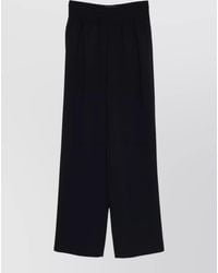 Emporio Armani - Pleated Wide-Leg Trousers - Lyst