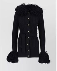 Patou - Cashmere Merino Wool Crewneck Cardigan - Lyst