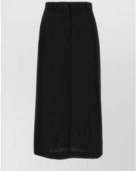 TOTEME - Midi Skirt With Slit And Pockets - Lyst