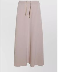 Herno - Midi Skirt With Drawstring And Elastic Waistband - Lyst