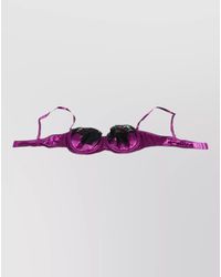 Dolce & Gabbana - Silk Lace-Trim Underwired Balconette Bra - Lyst