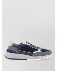 Brunello Cucinelli - Leather Paneled Low-Top Sneakers - Lyst