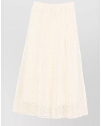 Ermanno Scervino - Floral Pleated Maxi Skirt - Lyst