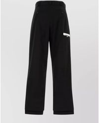 Palm Angels - Cotton Asymmetric Wide-Leg Cargo Trousers - Lyst