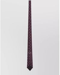 Saint Laurent - Silk Jacquard Tie Slim Tapered Design - Lyst