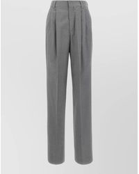 ARMARIUM - Wool Tailored Pants Belt Loops Pleats - Lyst