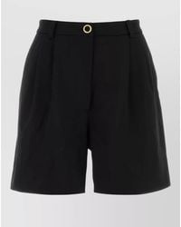 Alessandra Rich - Stretch Crepe Bermuda Shorts High Waist - Lyst