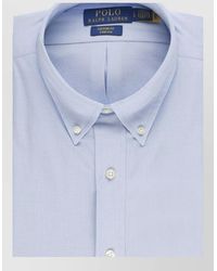 Ralph Lauren - Custom Fit Cotton Shirt Button Down Collar - Lyst
