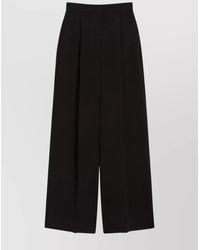 Max Mara - High Waist Wide-Leg Trousers With Side Pockets - Lyst