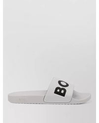 BOSS - Flat Sole Open Toe Beach Slide Sandals - Lyst