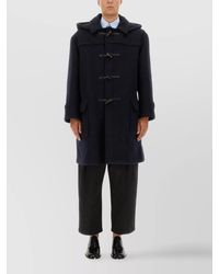 Maison Margiela - Long Hooded Coat Featuring Button Front - Lyst